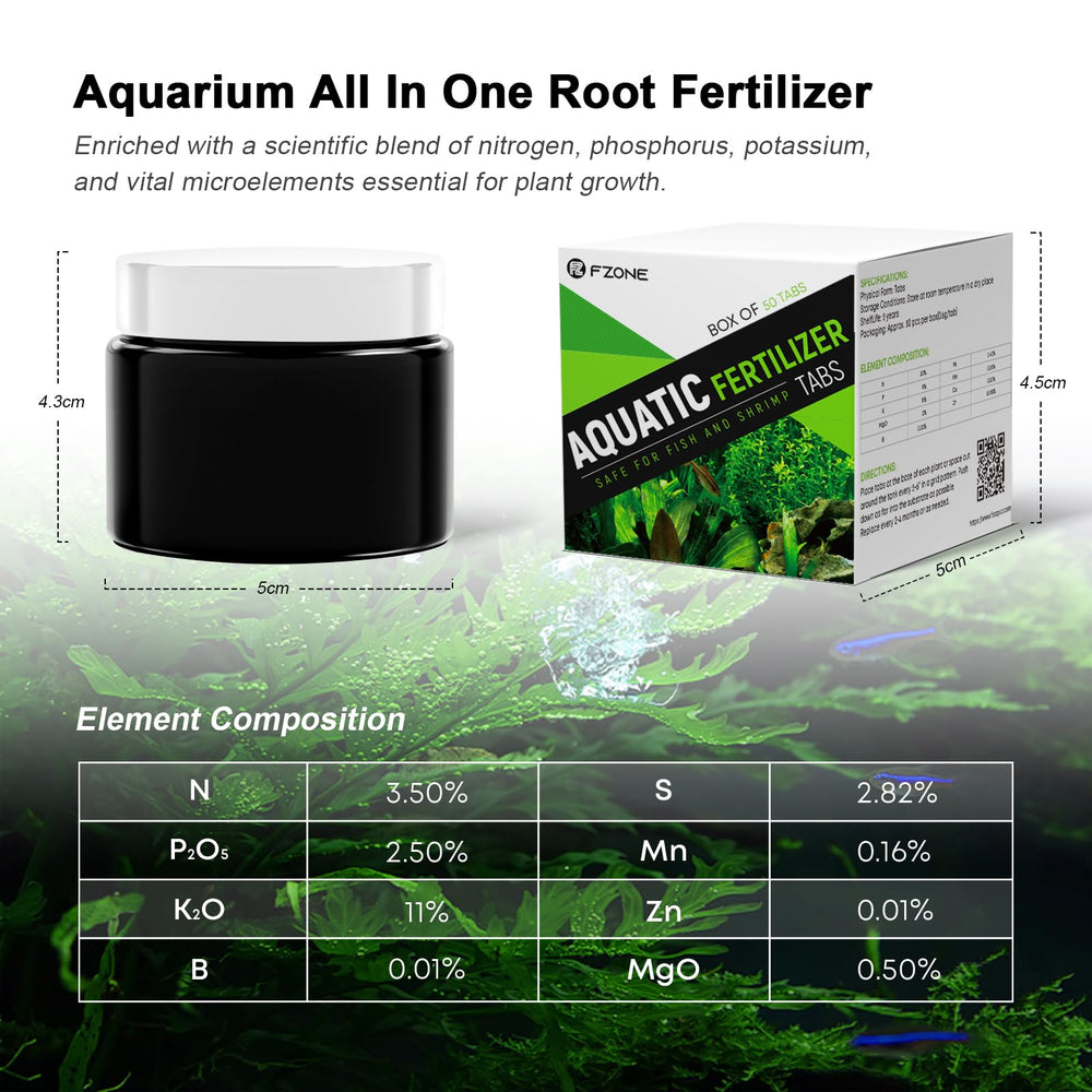 FZONE Root Tabs sinkable-tabs-substrate image showing tabs placed in aquarium substrate