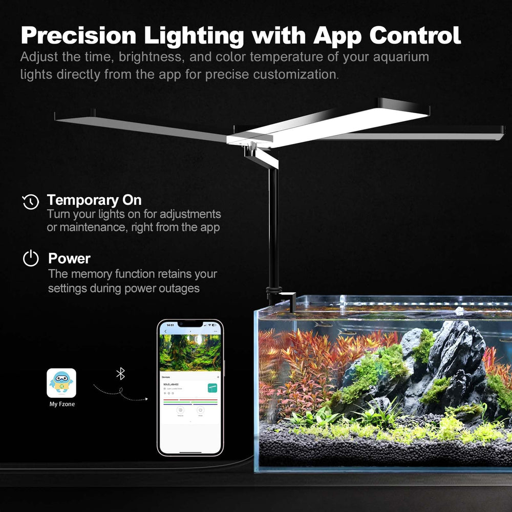 FZONE Solo Series Nano LED light app control enables precise brightness and color.