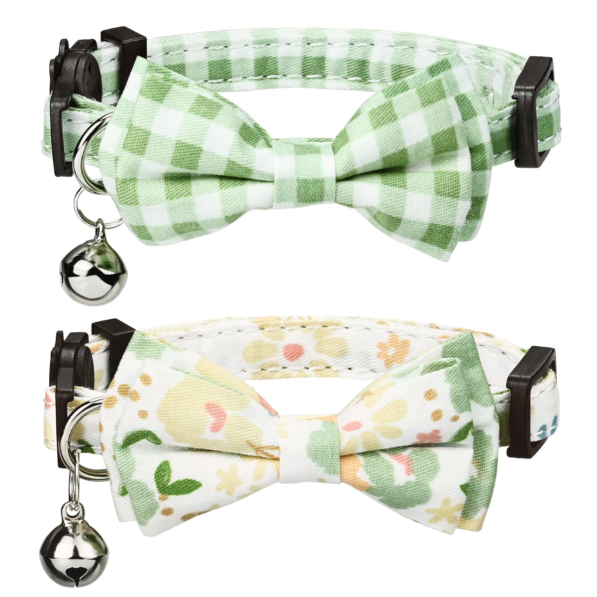 G-ficu breakaway buckle green cat collar for safe everyday wear