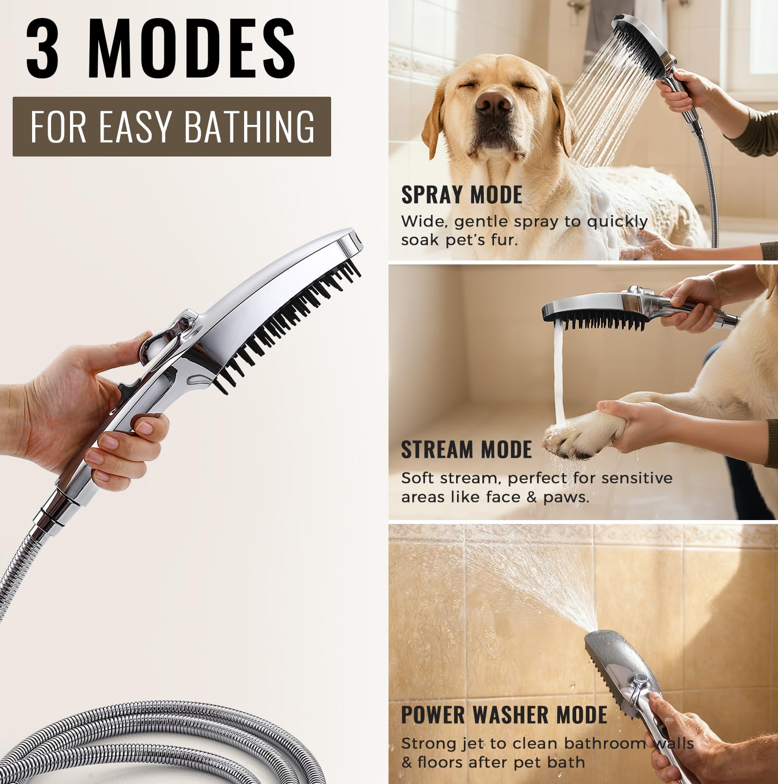 G-Promise pause mode — conserve water while lathering with a simple thumb control