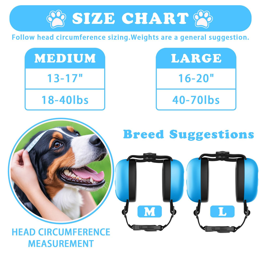 G-RECREATER dog ear muffs noise cancelling 29dB protection at loud events.