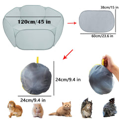 GABraden foldable pet playpen in round shape for compact storage