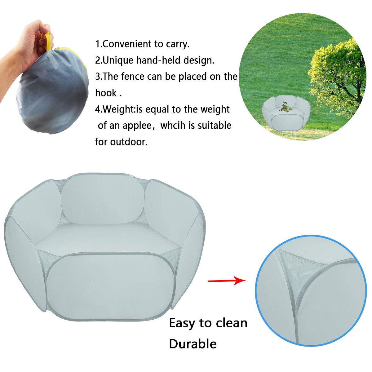 GABraden outdoor indoor use pet playpen supports versatile spaces