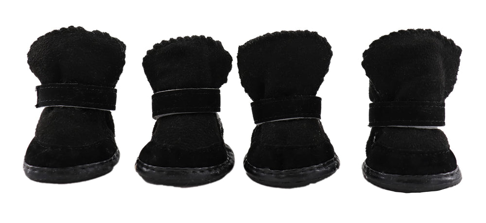 GabeFish Puppy Winter Boots closeup fleece lining highlights warmth and comfort.