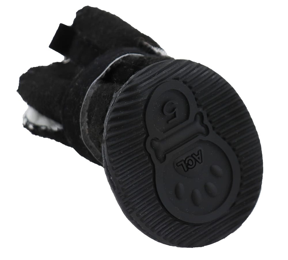 GabeFish Puppy Winter Boots Velcro strap closeup shows secure fastening.