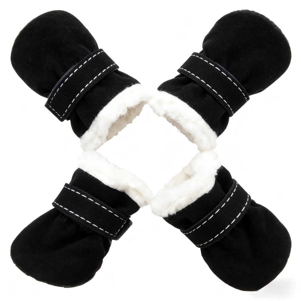 GabeFish winter dog boots with plush lamb wool lining for warmth