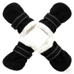 GabeFish winter dog boots with plush lamb wool lining for warmth