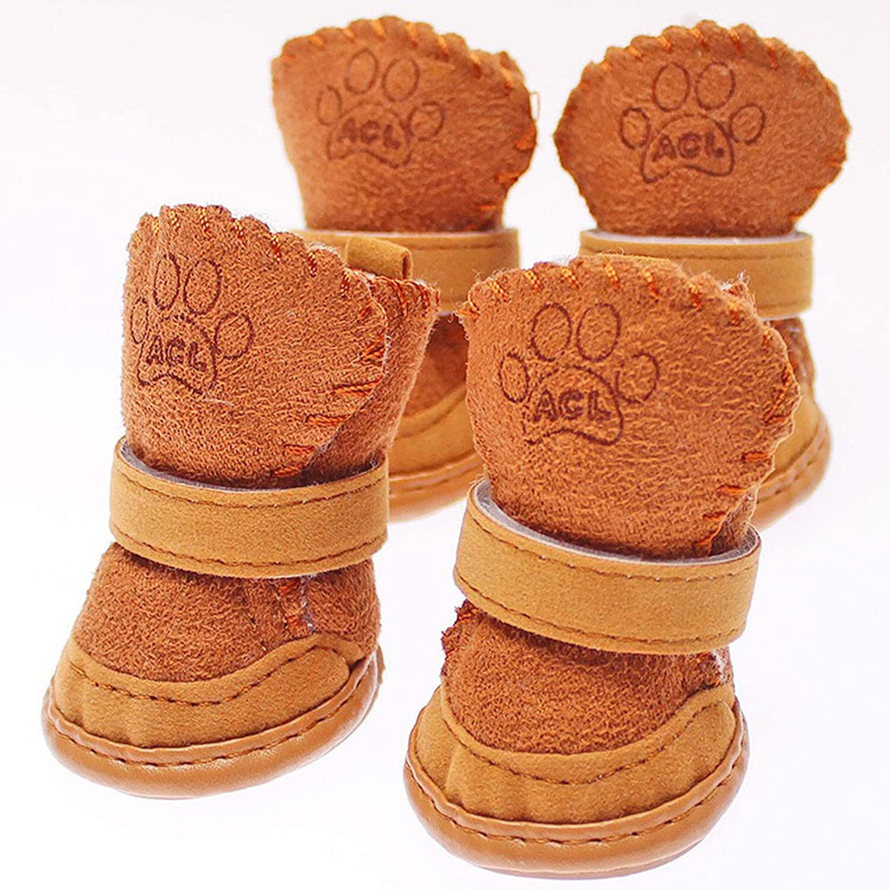 GabeFish puppy boot fleece interior keeps paws warm during cold walks