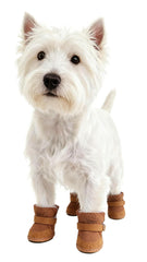 GabeFish puppy boot side view shows cozy lining and secure fit