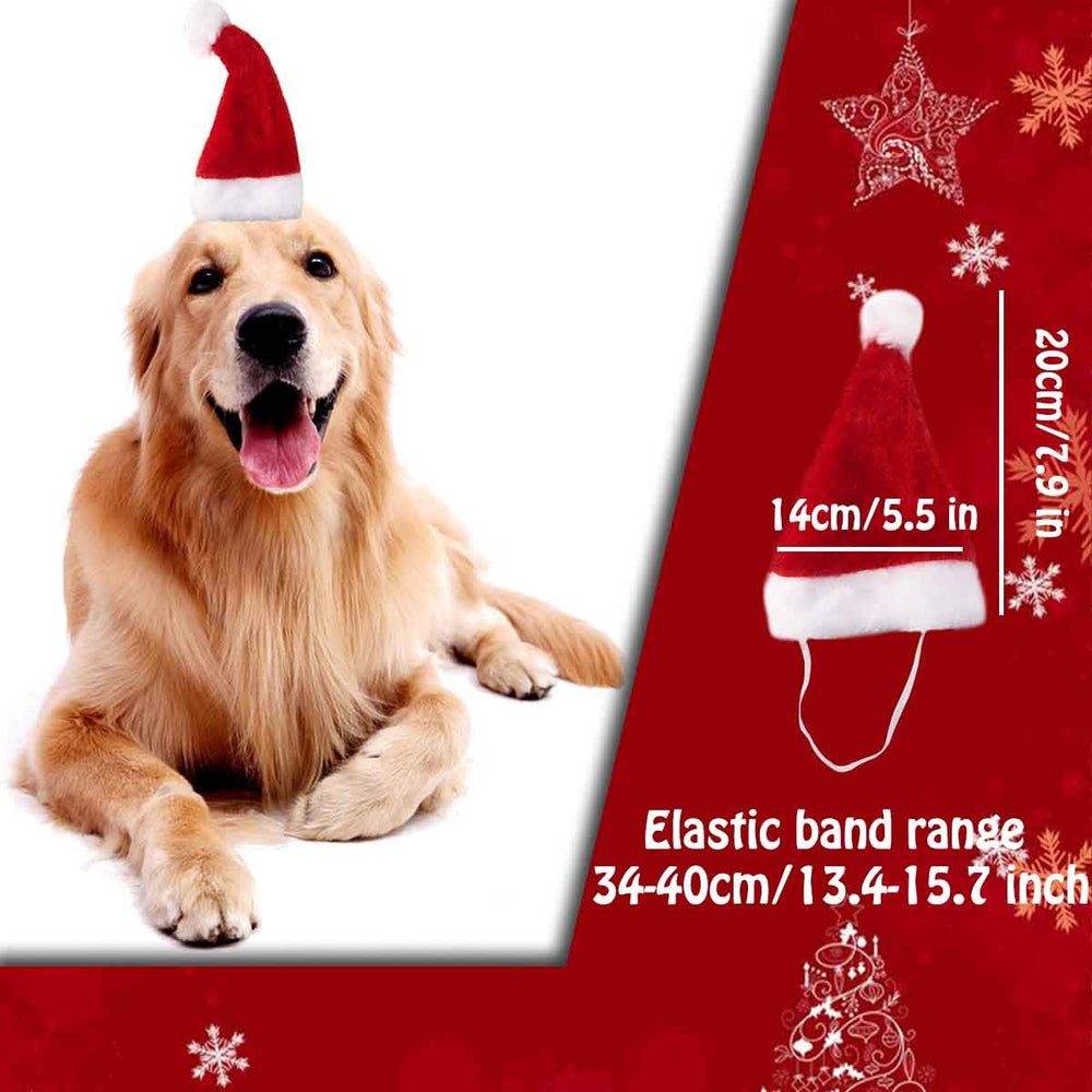 GABraden dog Santa hat elastic band detail helps secure a comfortable fit.