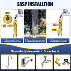 GADFISH faucet adapters 3-metal ensure compatibility with common taps.