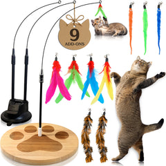 GADGETSOLOGY 9pcs base setup provides stable, engaging indoor play for cats.