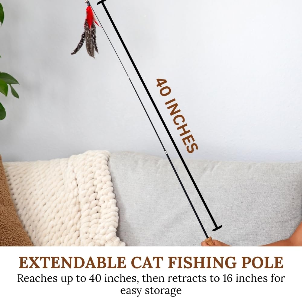 GADGETSOLOGY Cat Toys Set feather-toys deliver colorful, engaging chase rewards for energetic cats