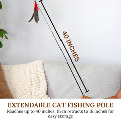 GADGETSOLOGY Cat Toys Set feather-toys deliver colorful, engaging chase rewards for energetic cats