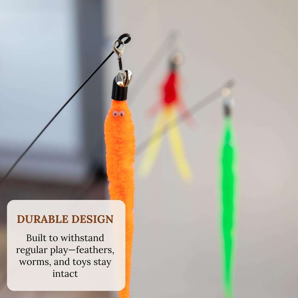 GADGETSOLOGY Cat Toys Set durable wand supports long, engaging sessions