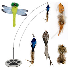 GADGETSOLOGY cat wand toys set with interactive play tools for enrichment.