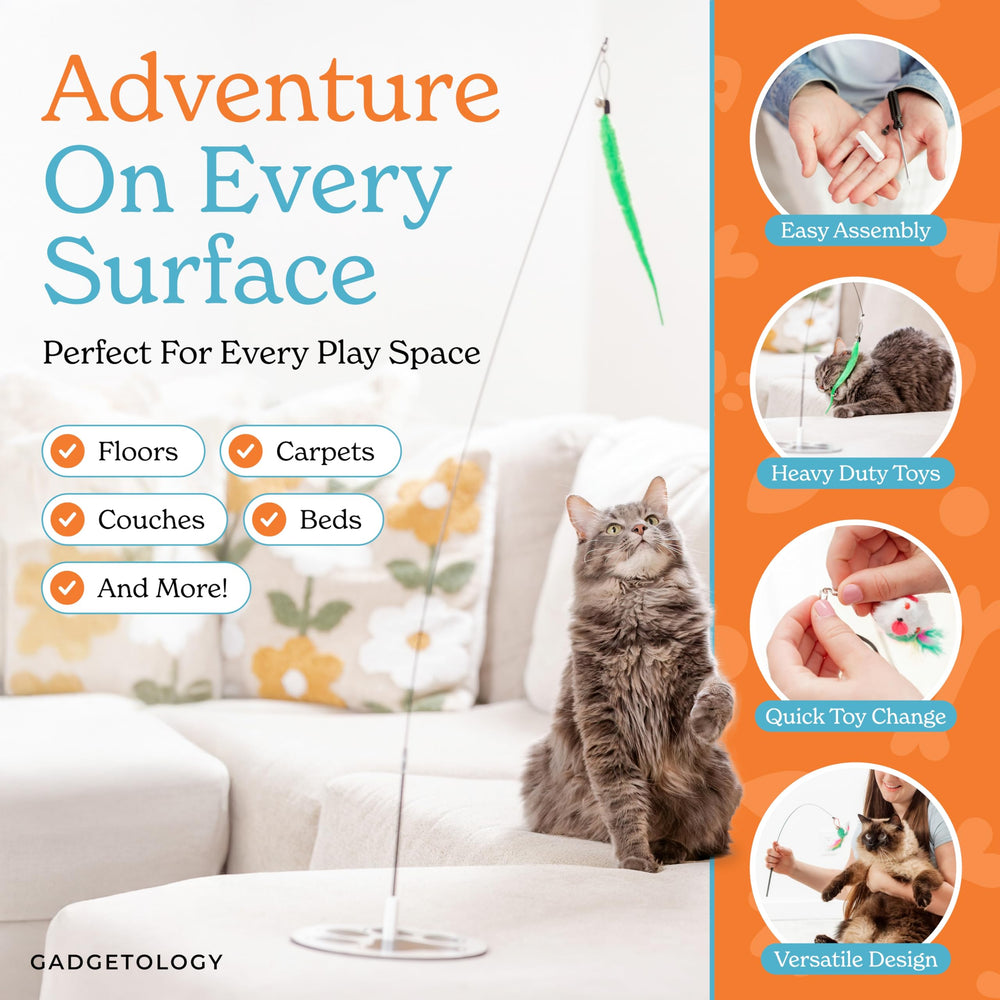 GADGETSOLOGY self-play cat toy to encourage solo exercise