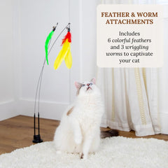 GADGETSOLOGY feather attachments add colorful fluttering action for cats