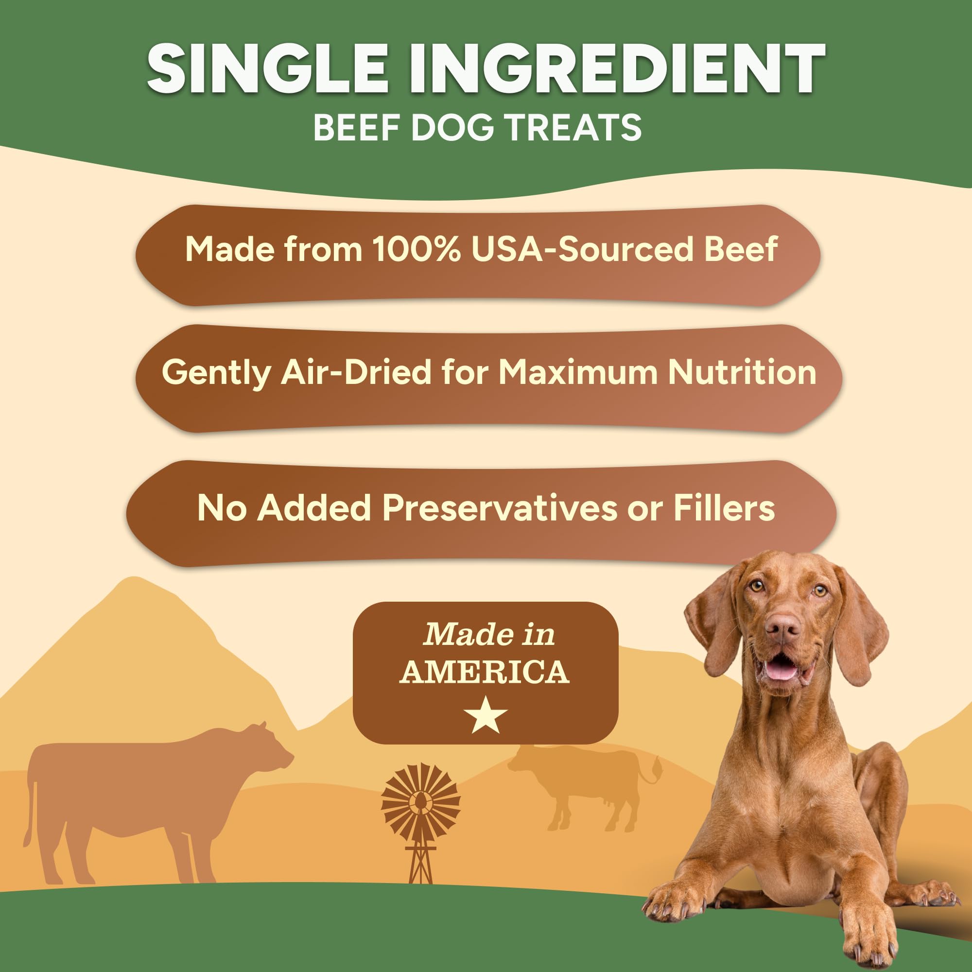 Gaines Family Farmstead Beef Chips single-ingredient beef for sensitive stomachs.
