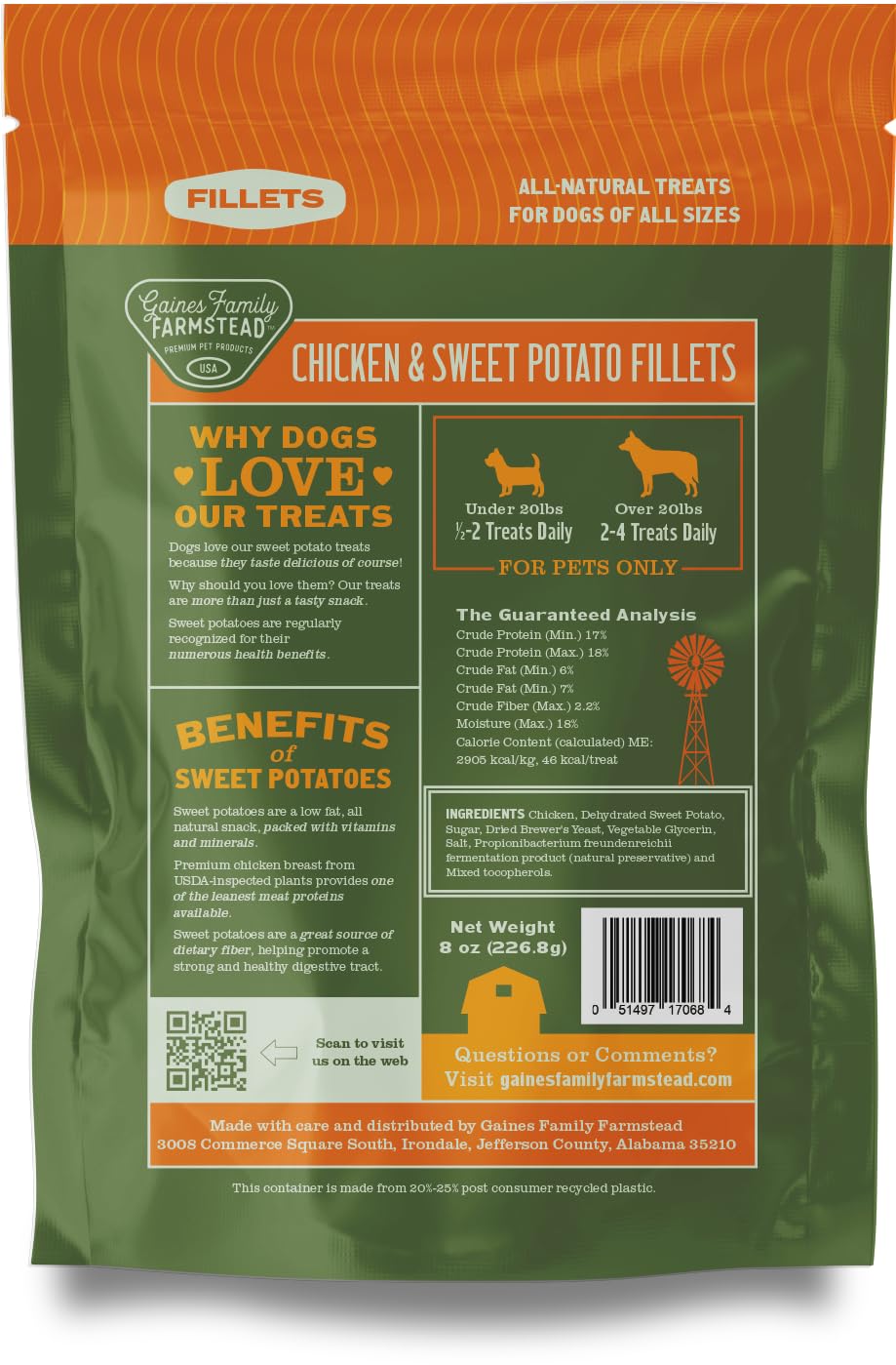 Gaines Family Farmstead ready-to-train bite supports portion control for dogs.