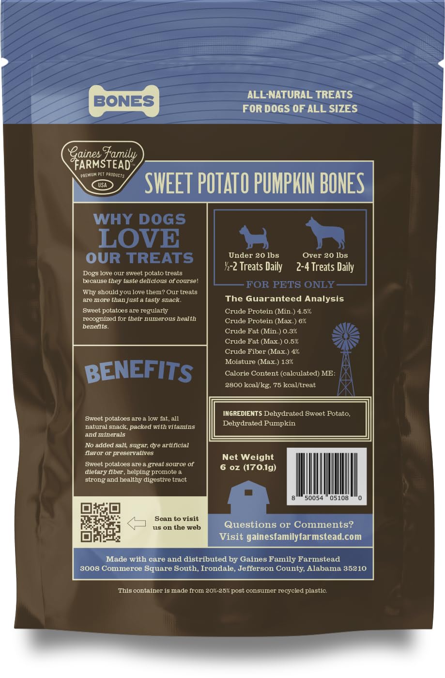 Gaines Family Farmstead training treat for dogs of all sizes with natural nutrition