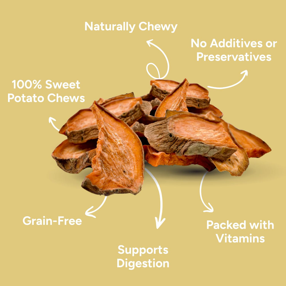 Gaines Family Farmstead air-dried chews reveal natural color and dense texture for long-lasting chews.