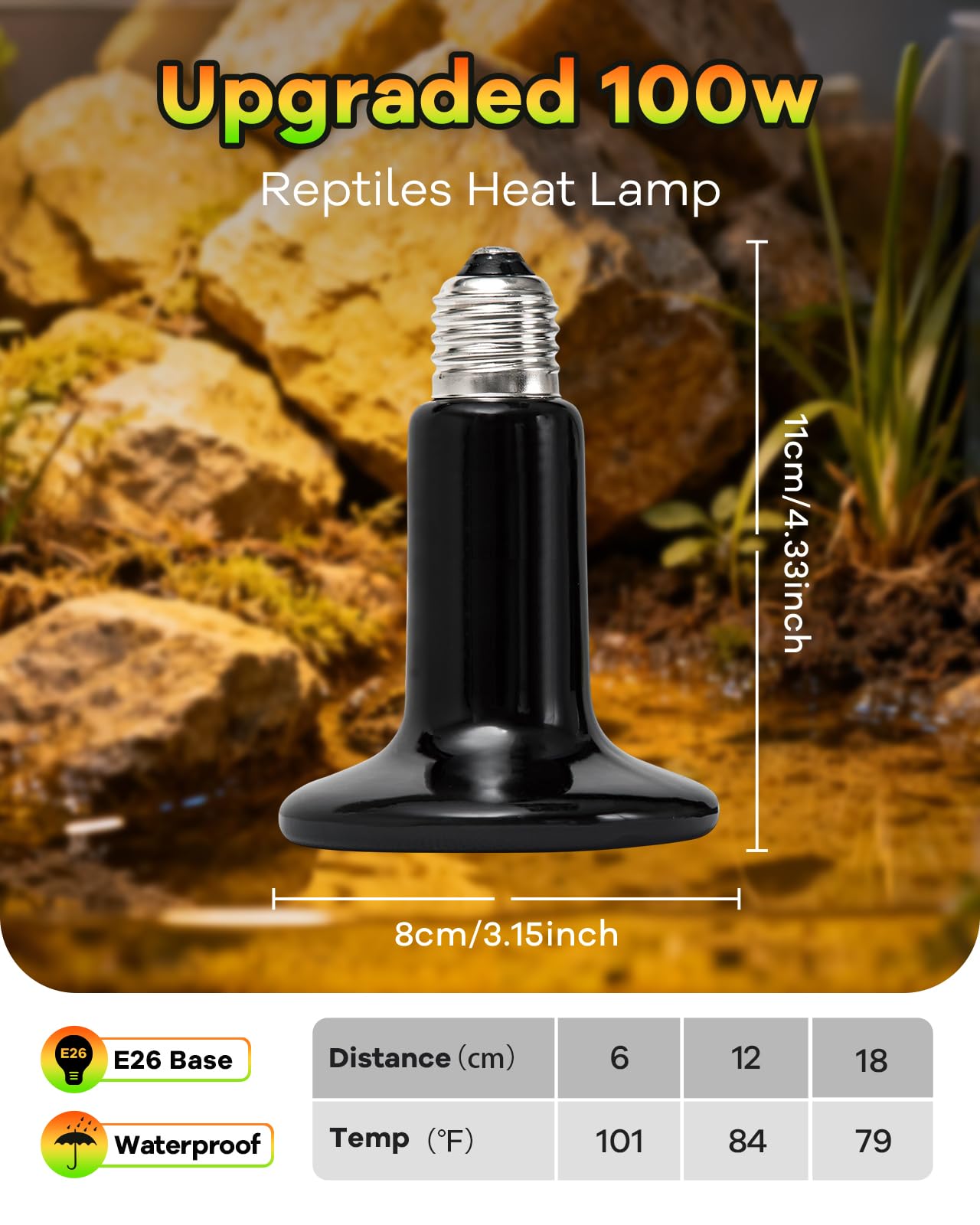 GAJUX night heat emitter provides warmth without light for peaceful nights