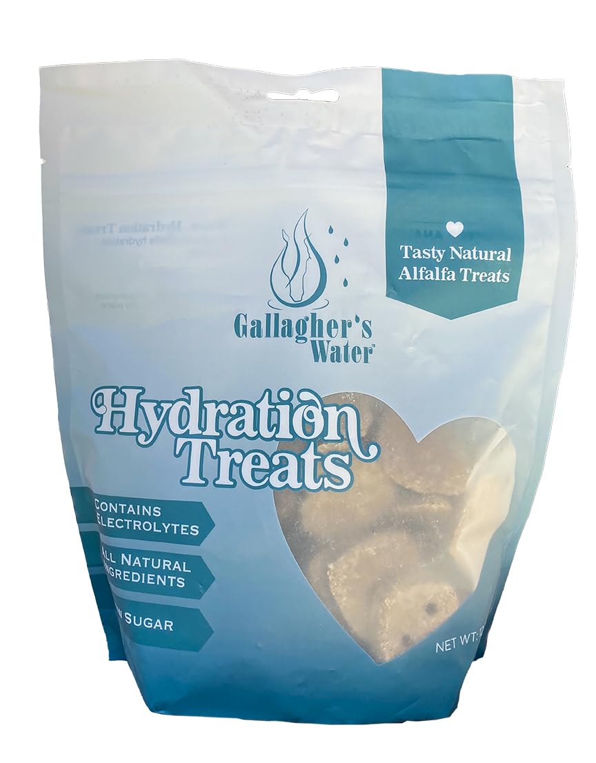 Gallagher's Water hydration treats heart-shaped bag boosts tasty electrolyte support for horses.
