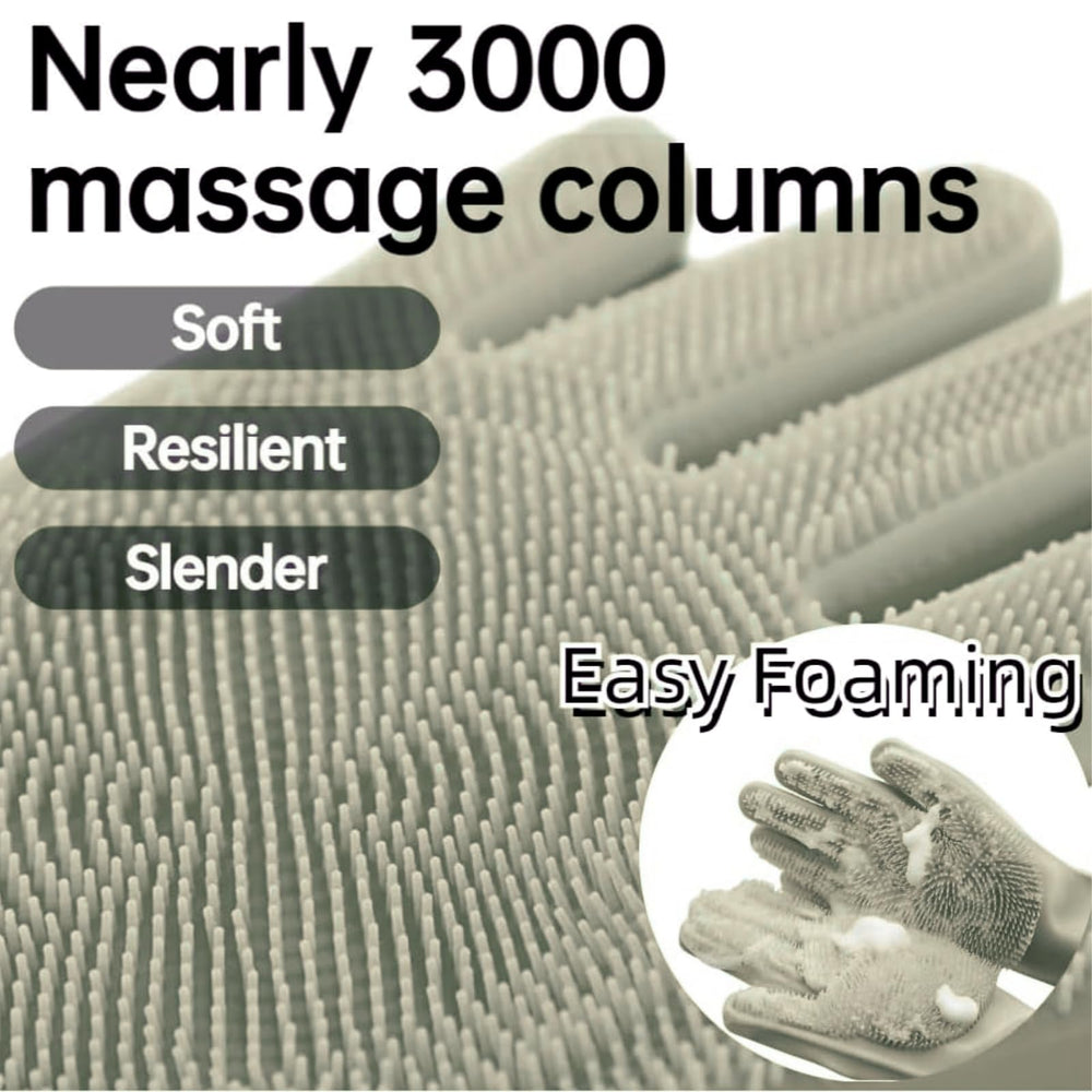 Non-slip elastic cuff on GALYNA gloves during bath to prevent slipping