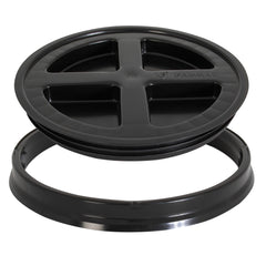 Gamma Seal Lid on a bucket demonstrating airtight storage for dry foods