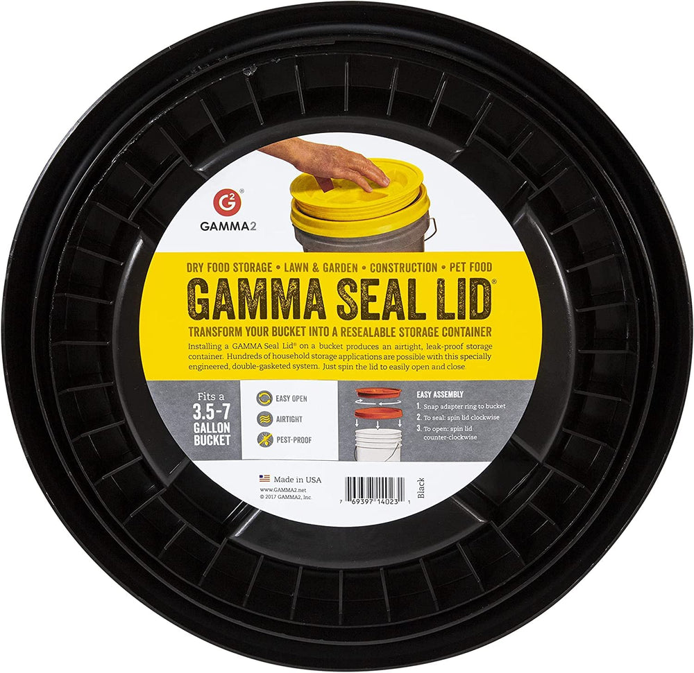 US-made Gamma Seal Lid on a bucket highlight durable construction