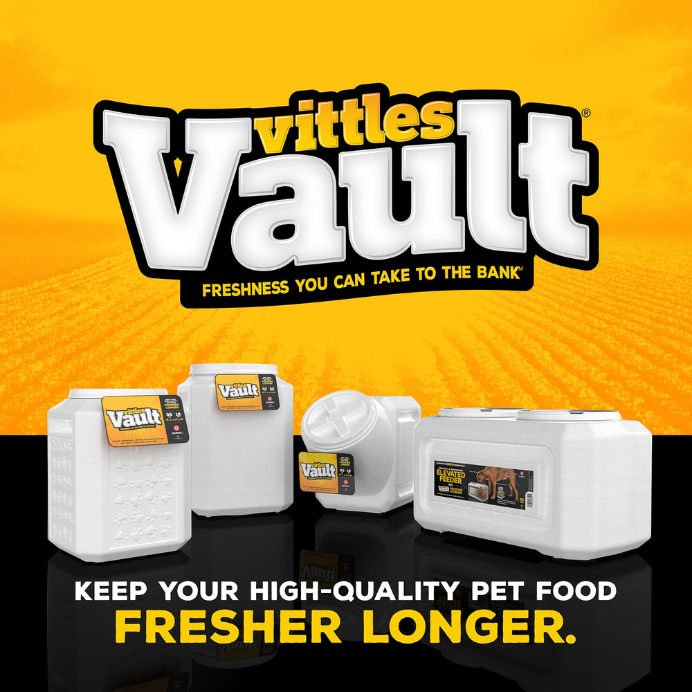 Gamma2 Vittles Vault uses food-grade HDPE for safe indoor or covered outdoor storage.