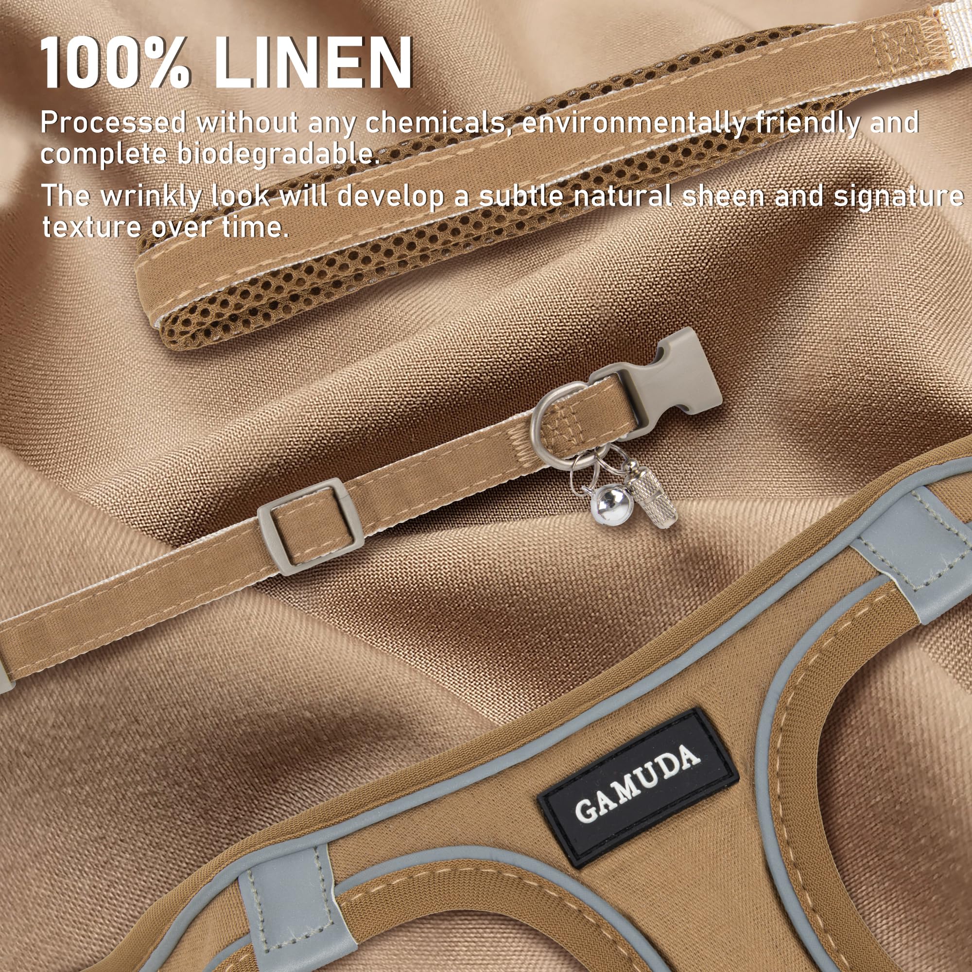 Gamuda collar with bell and ID tag highlights safety and quick pet identification