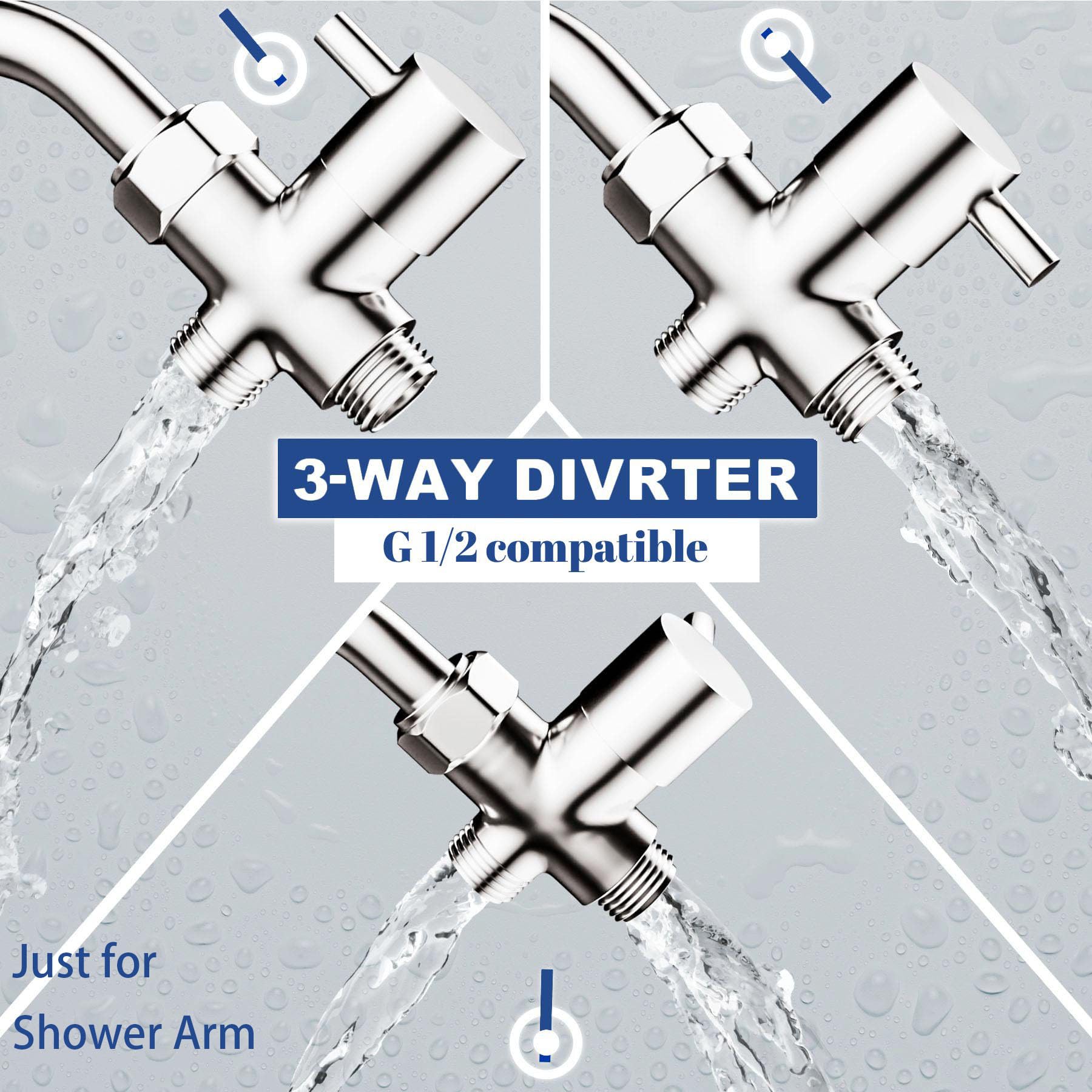 Ganciu dog shower head with multiple sprays delivers gentle rainfall and targeted massage.