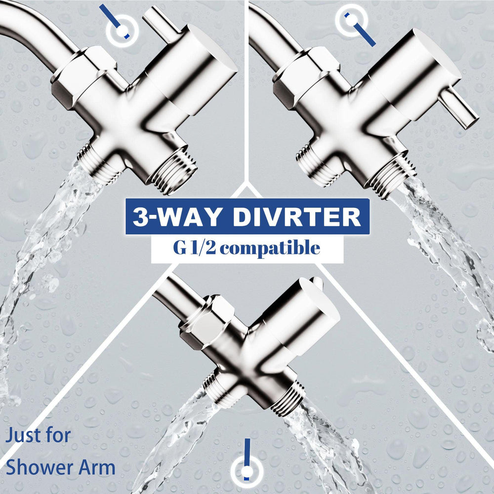 Ganciu dog shower head with multiple sprays delivers gentle rainfall and targeted massage.