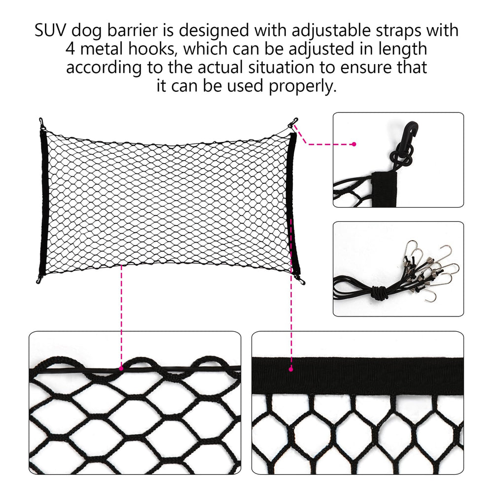 GAOSPD dog car net barrier universal-fit for most vehicles with reliable back-seat safety.