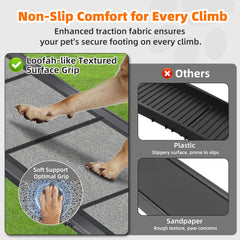 GAOYITK dog ramp non-slip PVC surface provides secure traction.