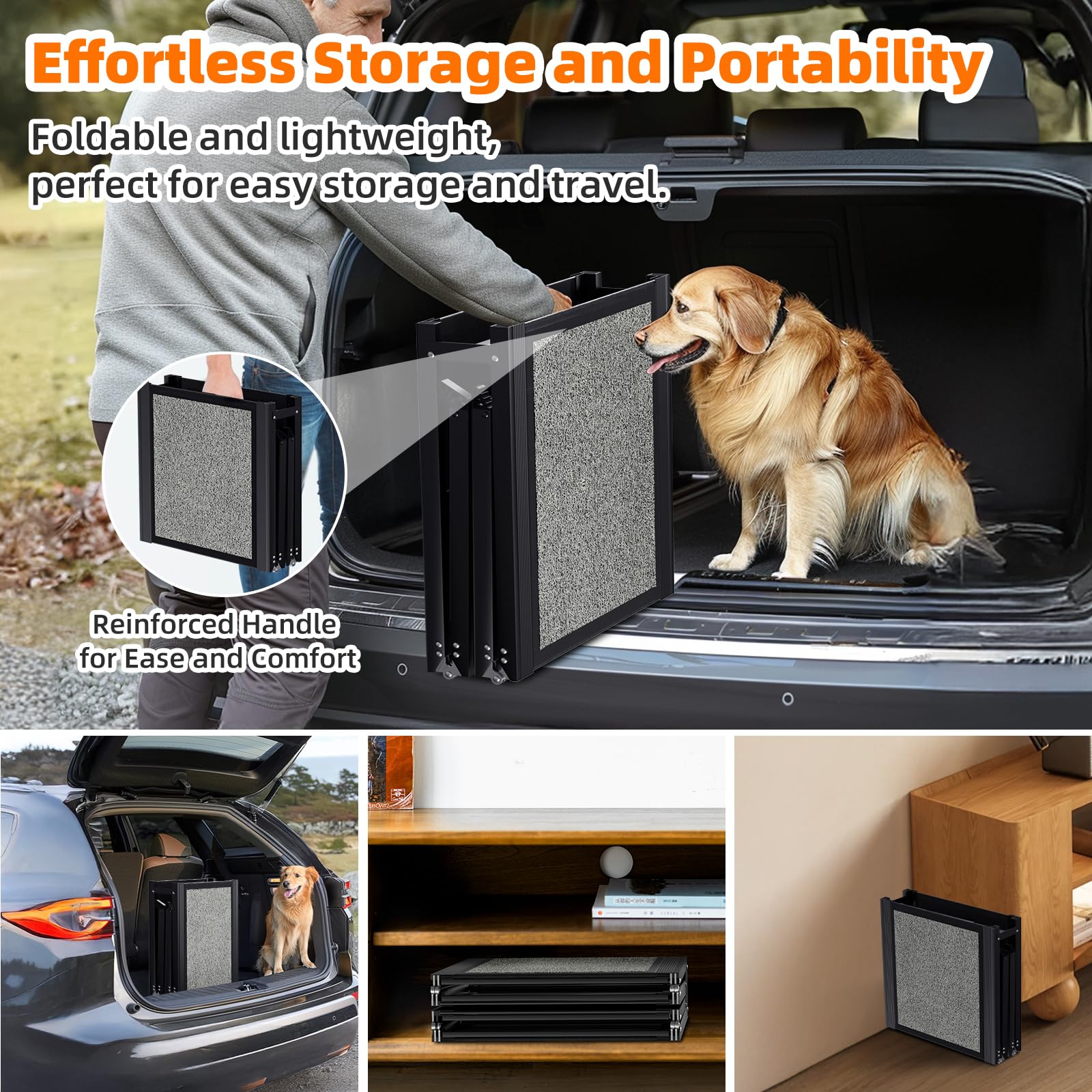 GAOYITK dog ramp suitable for SUVs and trucks for convenient pet access.