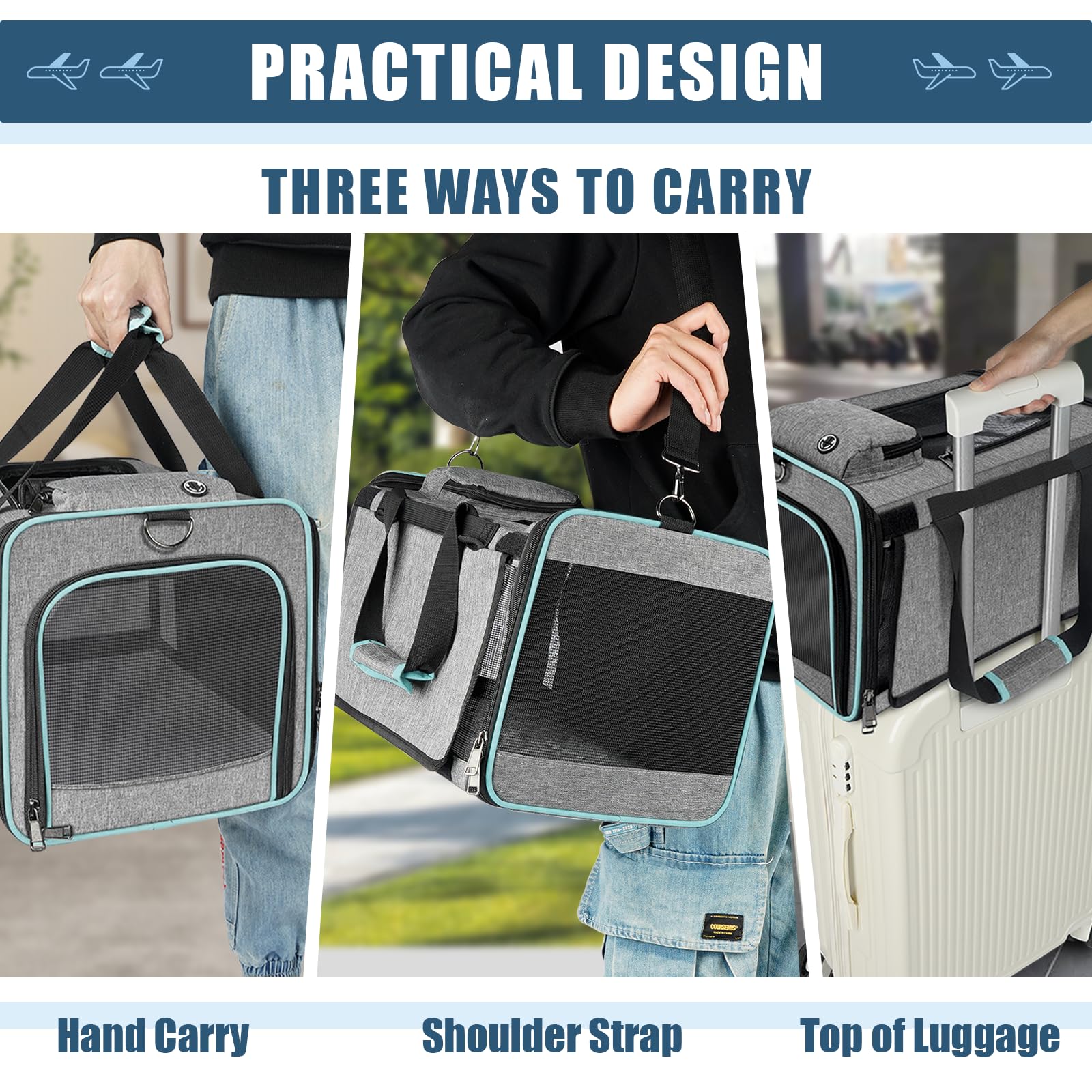 GAPZER Alaska carrier with adjustable shoulder strap and luggage sleeve.