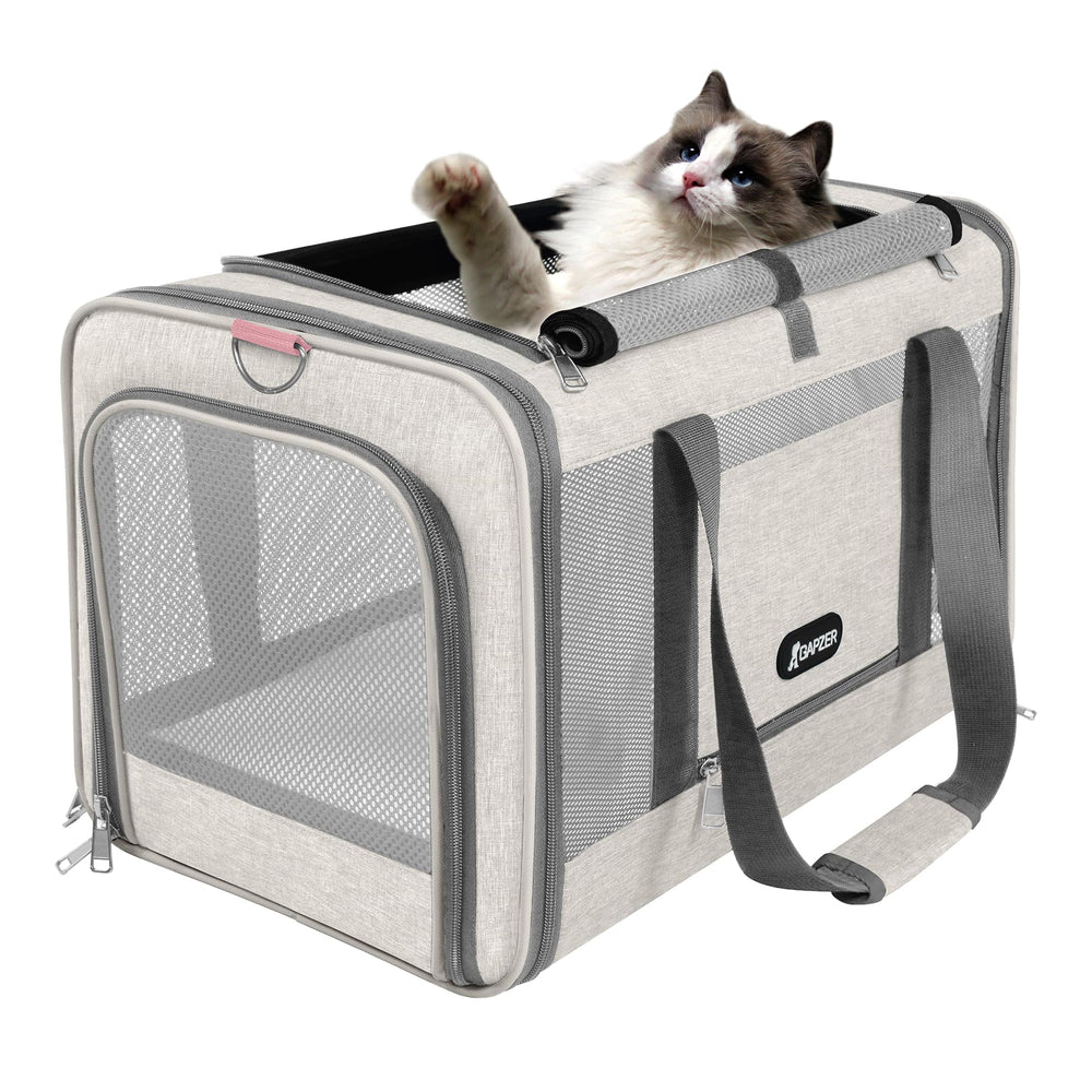 GAPZER beige soft-sided carrier suits small dogs and cats with comfort