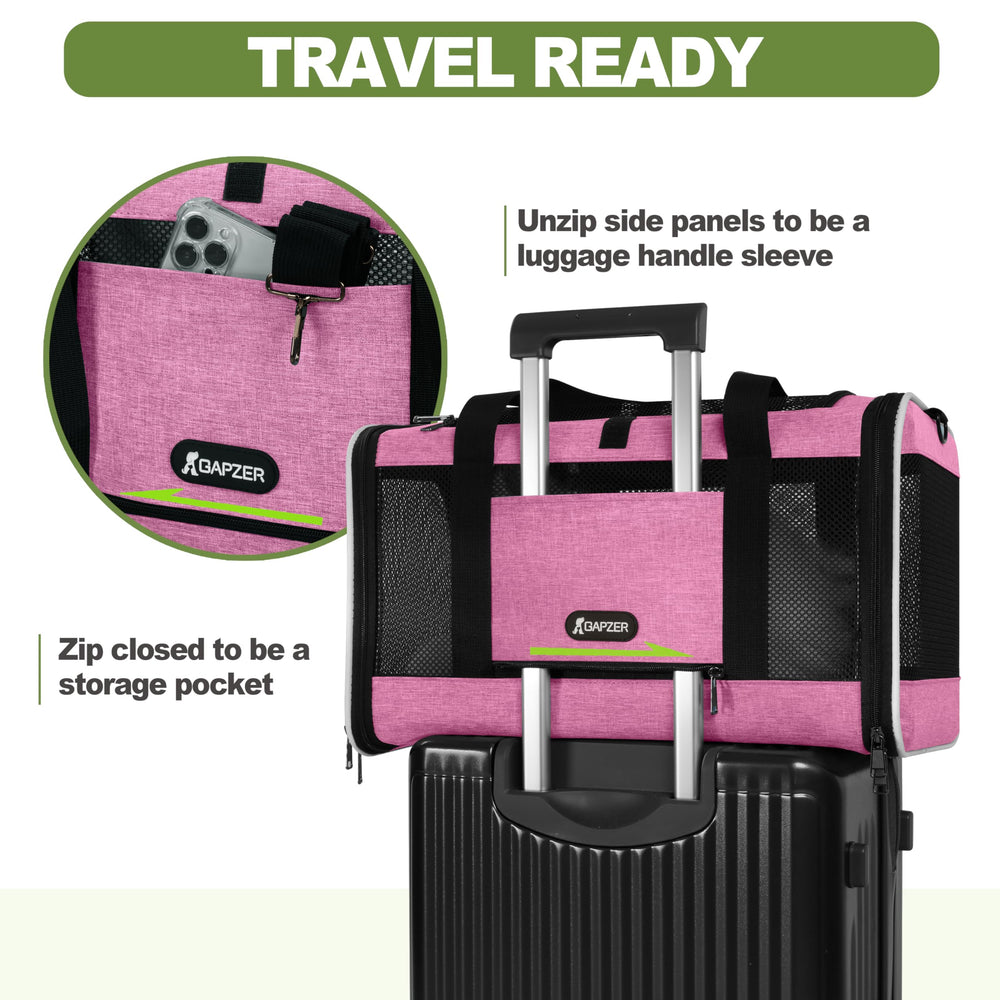 GAPZER cat carrier 600D oxford fabric reinforces durability against wear