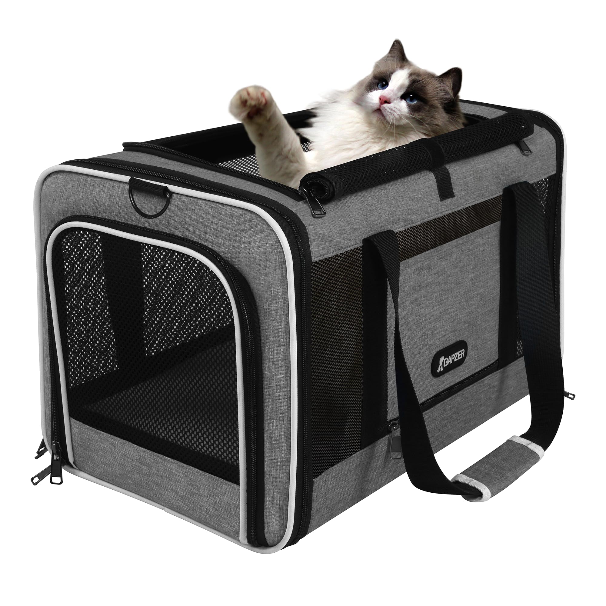 GAPZER cat carrier reversible cushion keeps pets comfy in all seasons.