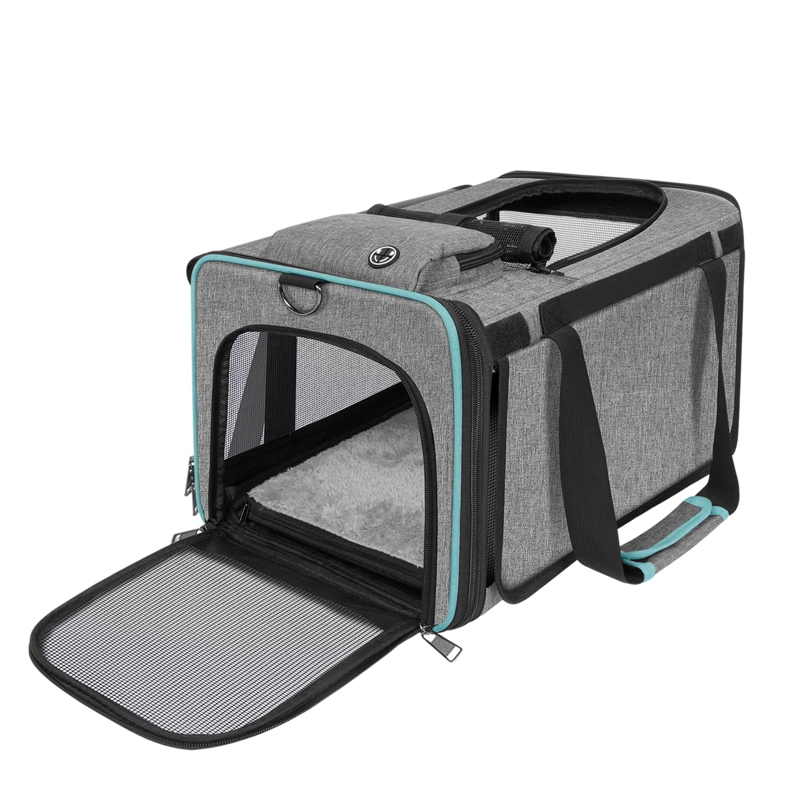 GAPZER cat carrier underseat view showing American Airlines approval for cabin travel