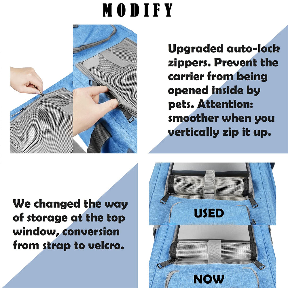 GAPZER cat carrier breathable mesh for continuous airflow