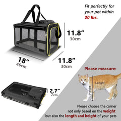 GAPZER cat carrier collapsible-design saves space for storage and trips.