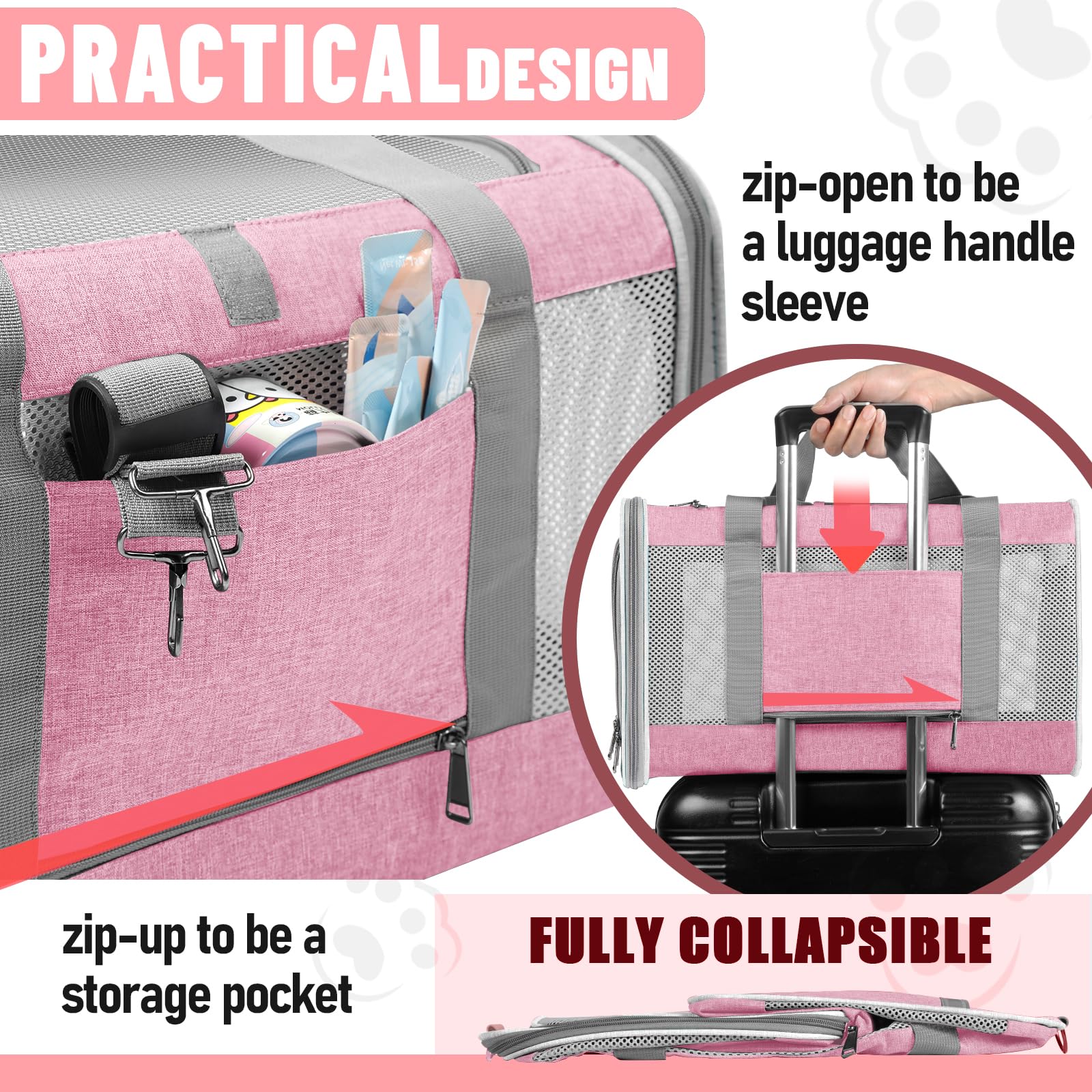 Gapzer cat carrier collapsible design for space-saving storage.