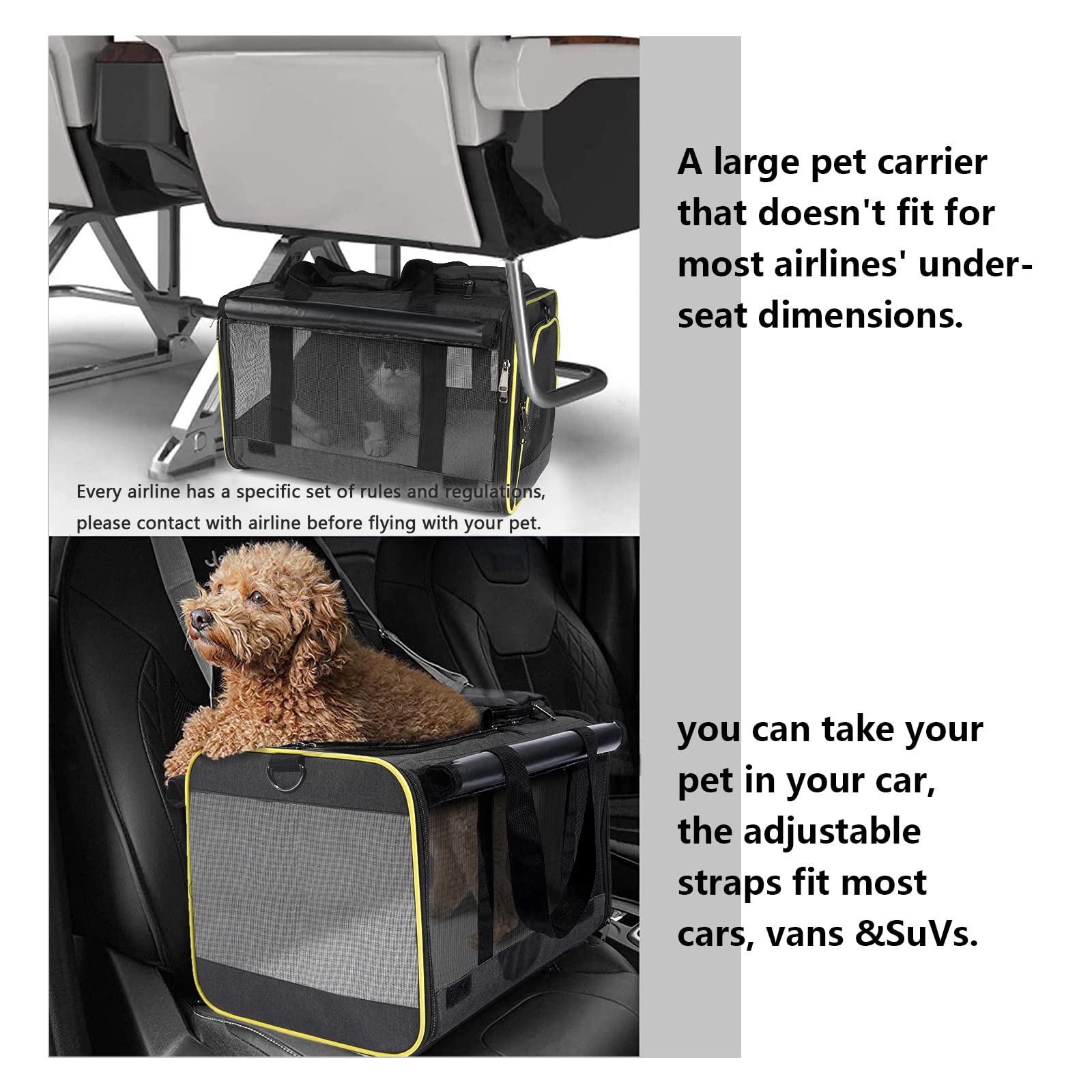 GAPZER cat carrier dimensions-18-1-11-8-11-8 fits larger cats.