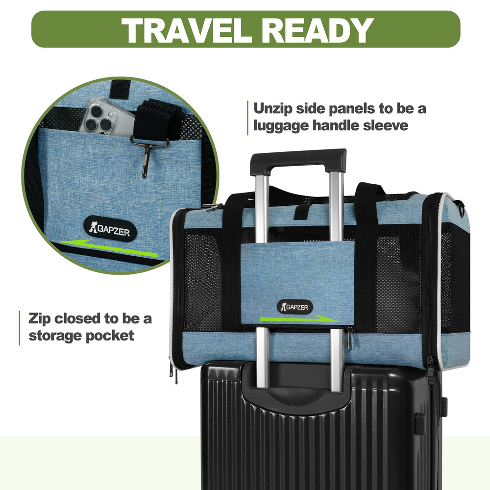 GAPZER Cat Carrier dual-entry doors simplifies loading and checks