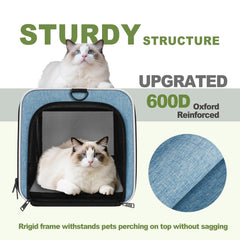 GAPZER Cat Carrier four-sided mesh ventilation promotes steady airflow