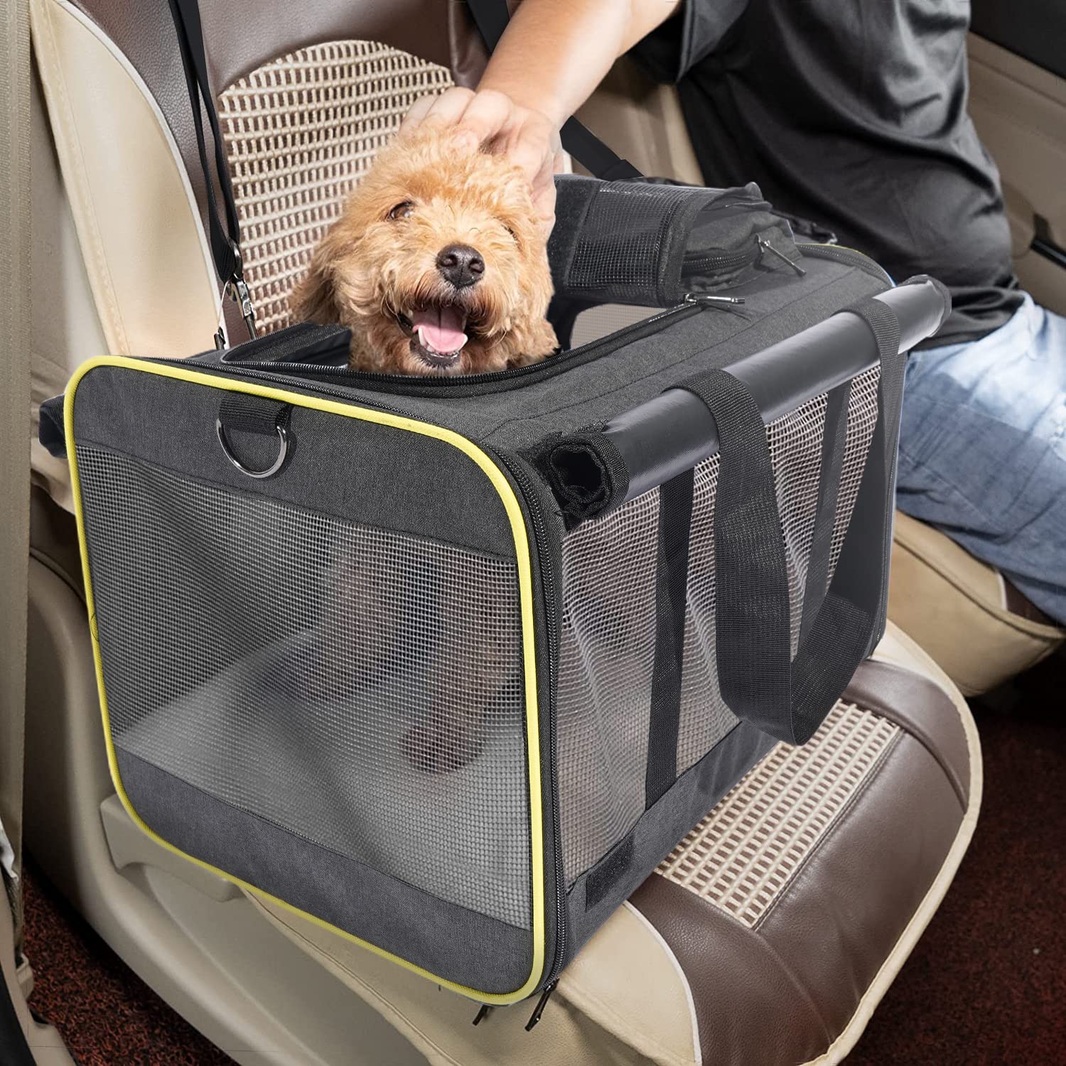GAPZER cat carrier oxford-fabric-softside blends durability with soft comfort.